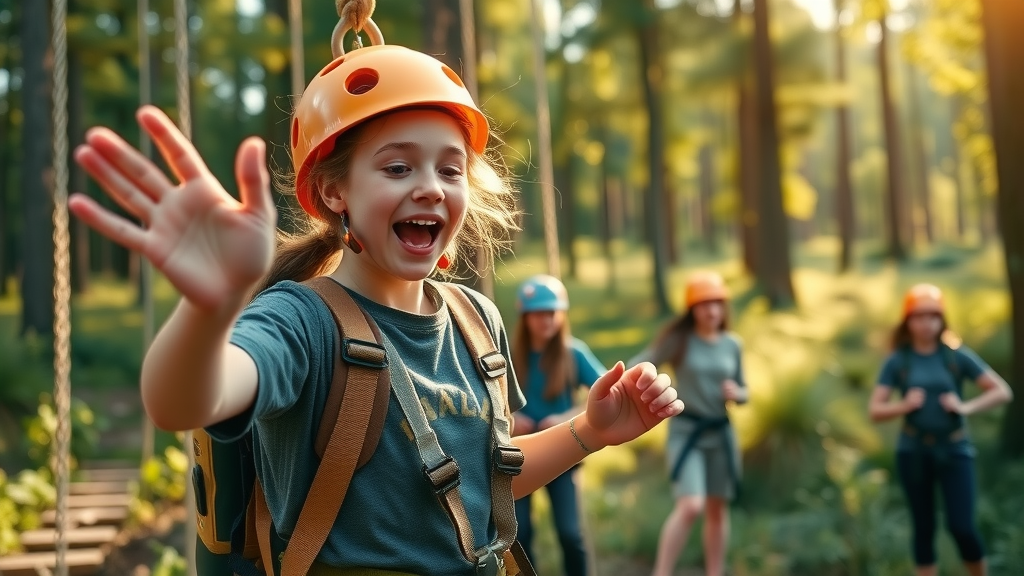 teen discipline strategies - adventurous teenage girl preparing for a supervised outdoor challenge, showing how healthy risk is supported within clear boundaries for teens.