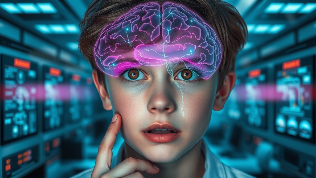 Curious teenager learning about brain development and conflict management skills
