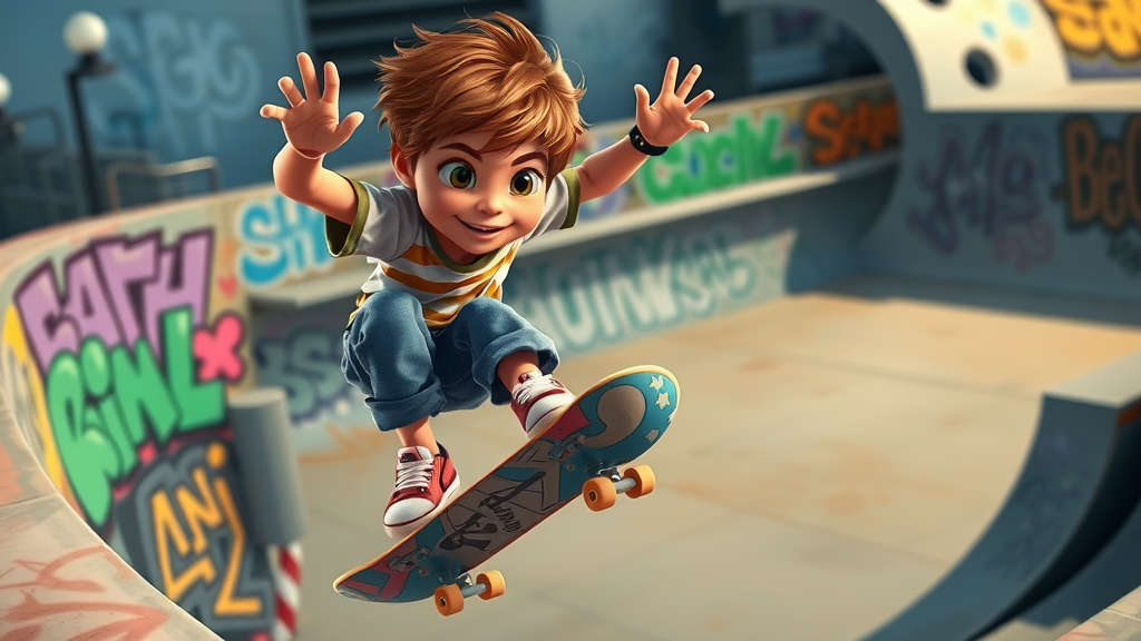 creative outlet: imaginative teenager performing a freestyle skateboard trick, symbolizing creativity and expression in youth sports