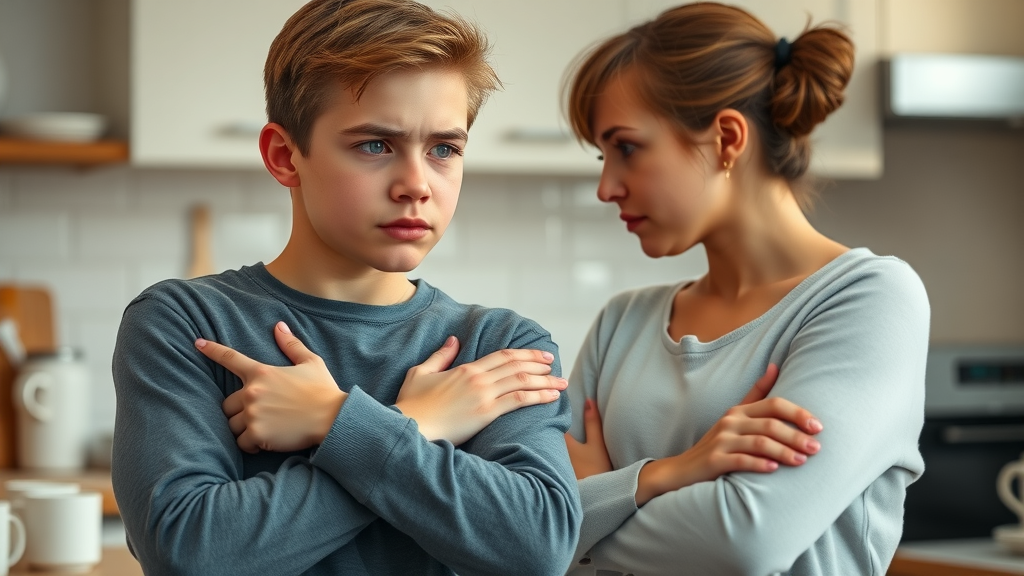teenager rolling eyes at parent frustrated, communication barriers, teenage years conflict