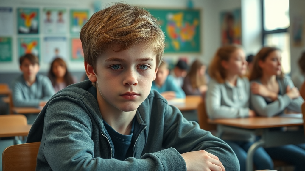 Anxious, withdrawn teen exhibiting signs of substance abuse in school setting