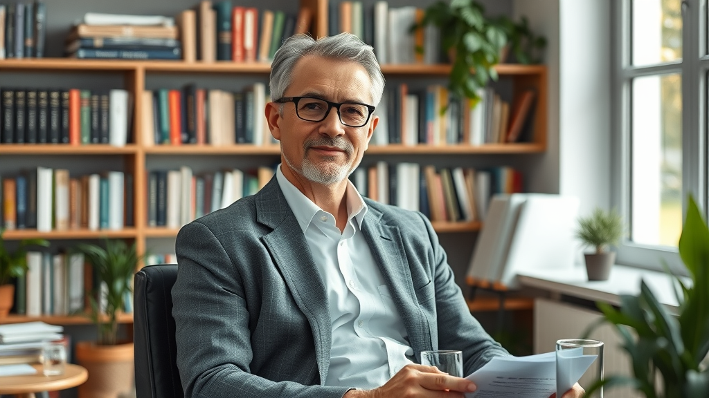 expert insights on effects of authoritarian parenting, psychologist in a modern, calm office