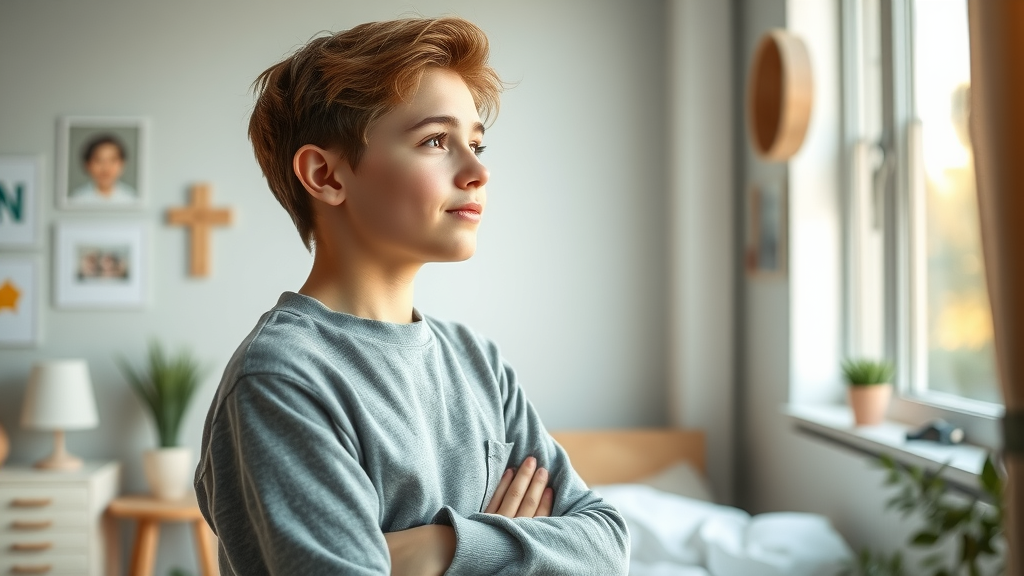 hopeful teen looking out window early signs of teen substance use optimistic thoughtful
