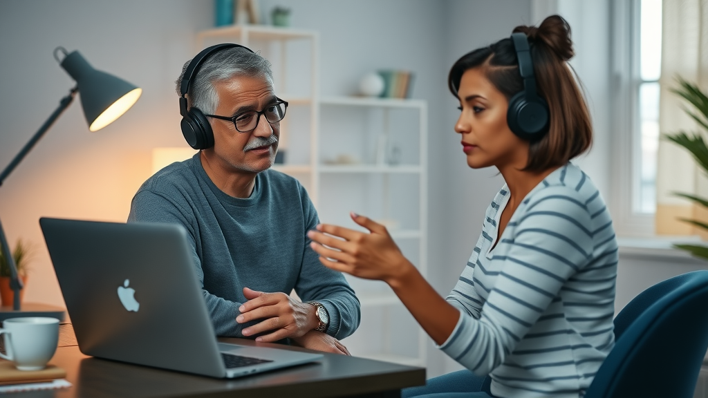 support groups - Reflective parent video calls with a support group to cope with parenting stress