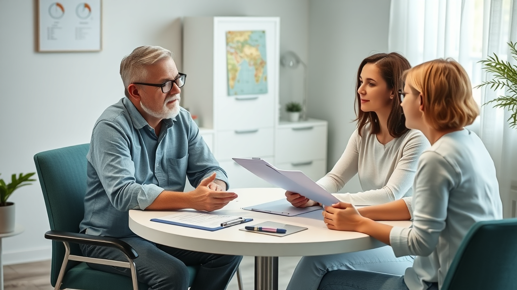 Parent and teen with psychologist in evaluation session for learning disabilities, parent resource guide