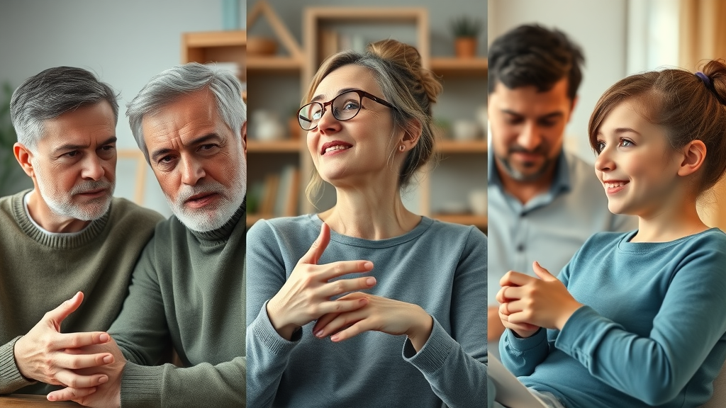 Comparison image: strict, supportive, and relaxed parents representing authoritarian, authoritative, and permissive parenting style