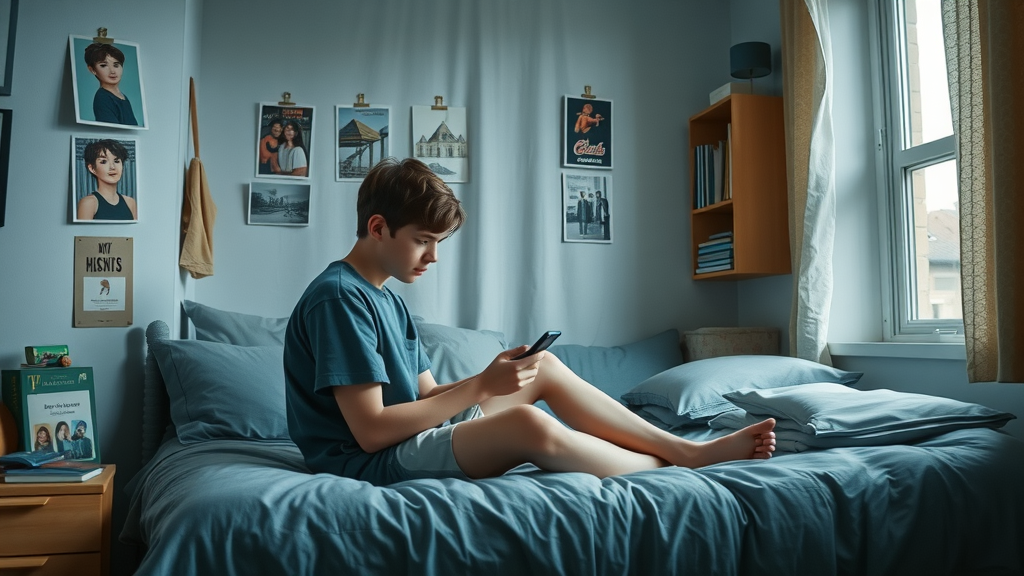 Isolated teenager in bedroom reflecting teen social isolation signs, a focus for professional support for parents