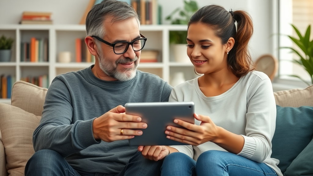 Caring parent and teen discussing screen time limits for healthy youth mental health