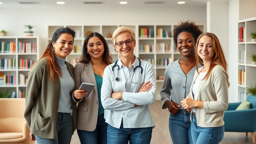 Diverse team of professionals offering guidance for anger issues in teens