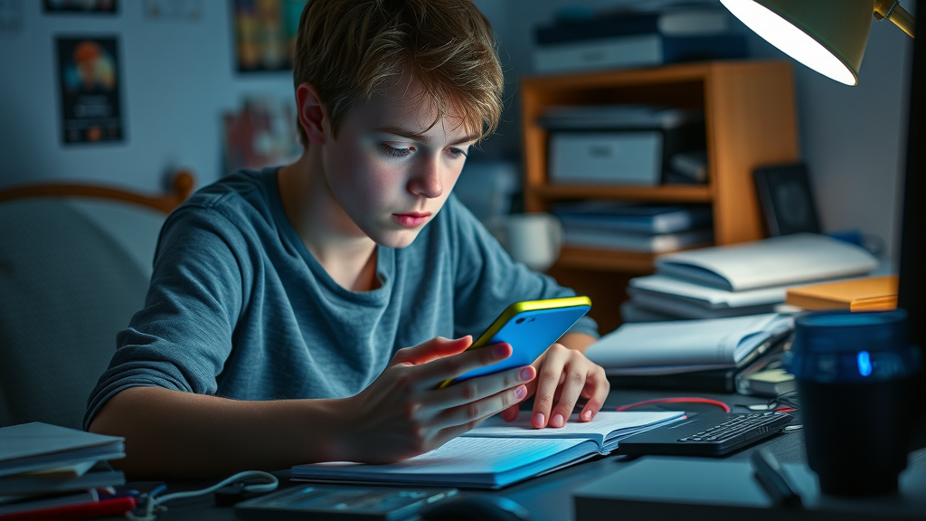 School staff member gently motivating a reluctant student by the entrance, showing supportive intervention for school avoidance in teens.